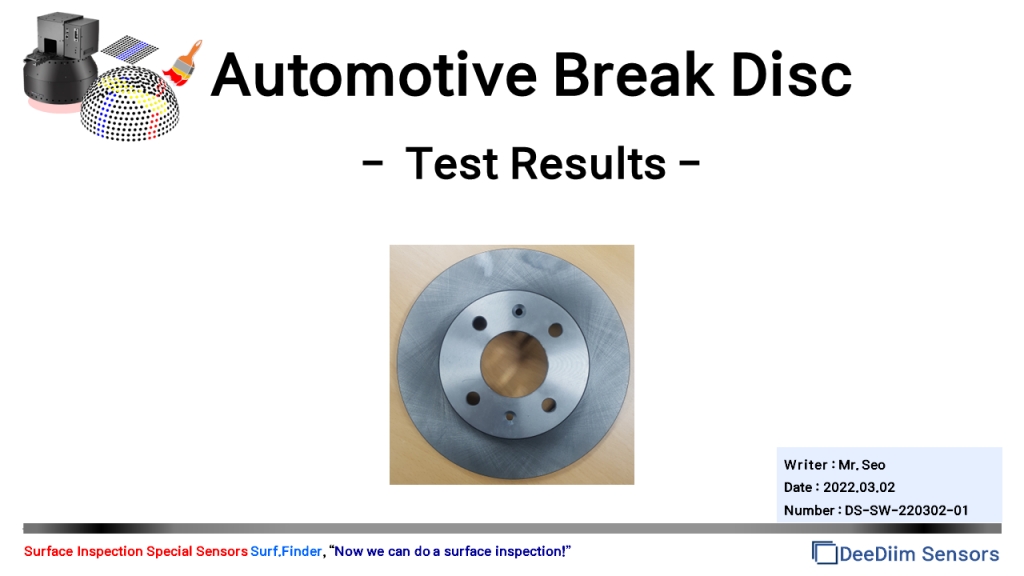 Automotive Break Disc Test Results
